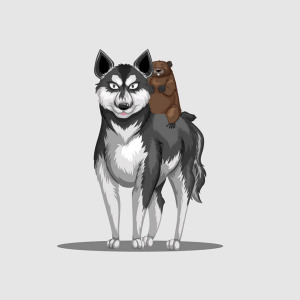 Dog and Beaver Custom Illustration